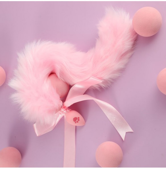 MizzZee - Silicone Fox Tail Anal Plug SM (Pink) MizzZee - Silicone Fox Tail Anal Plug SM (Pink)
